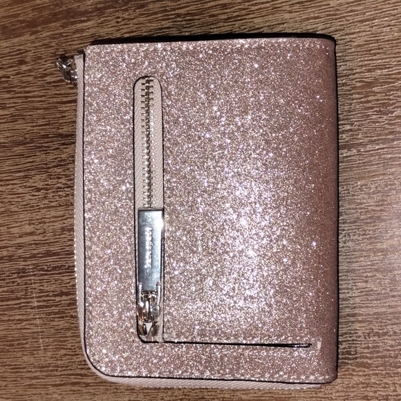 kate spade Bags New Kate Spade Glitter Rose Gold Pink Tinsel Boxed